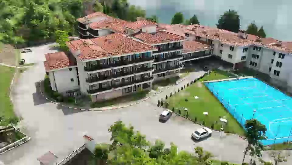 Hotel Desaret aerial view over Lake Ohrid